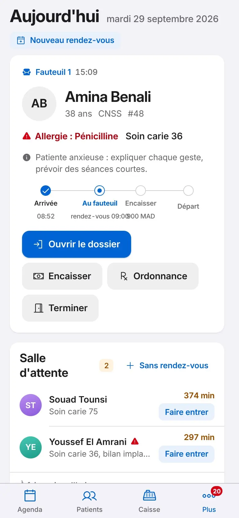 Le logiciel sur téléphone